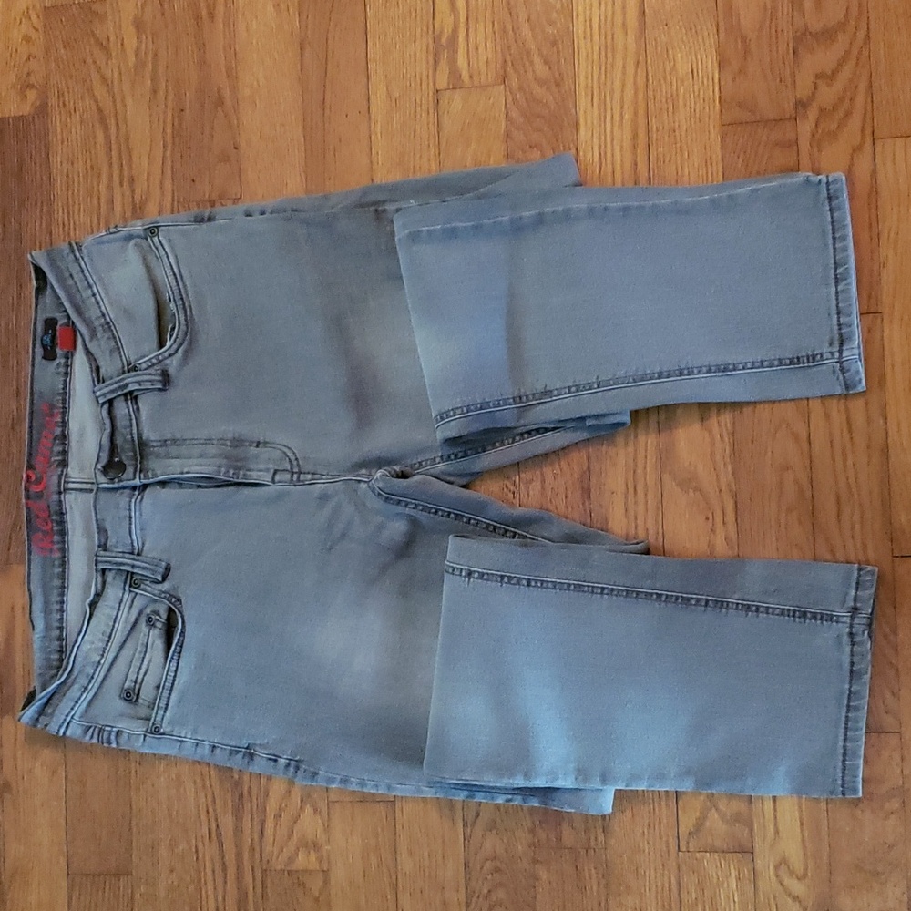 Mens red camel jeans